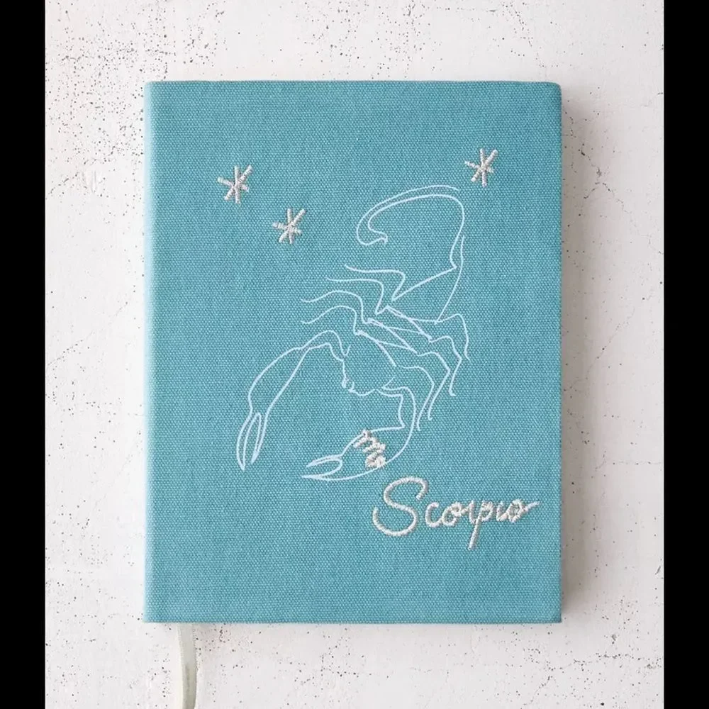 UO Embroidered Zodiac Notebook/Journal NWOT